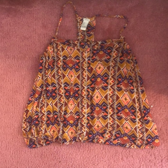 I love H81 tribal print button up tank top - Picture 1 of 2